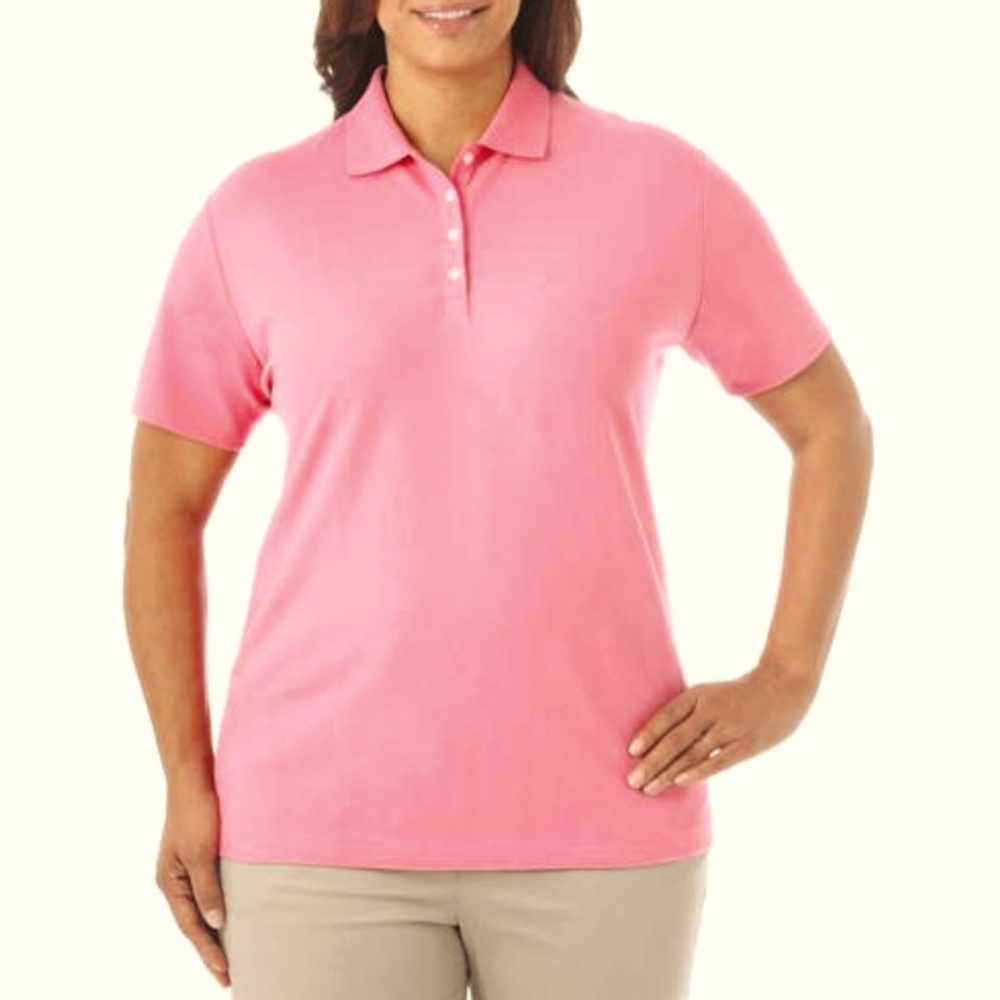 4/$15 💗 RIDERS BY LEE - Size M Womens Pink Polo Shirt
